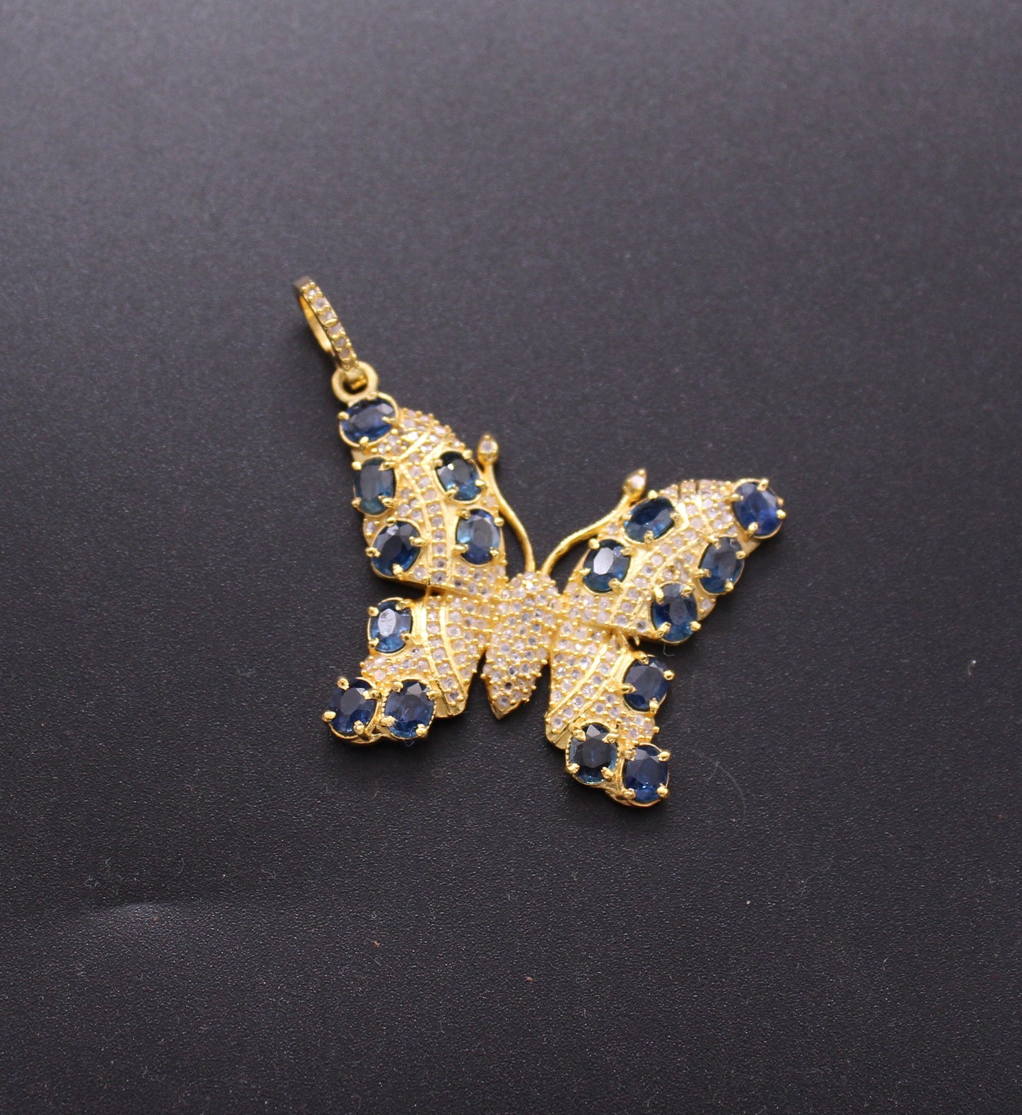 Butterfly Diamond and Gemstone Pendant