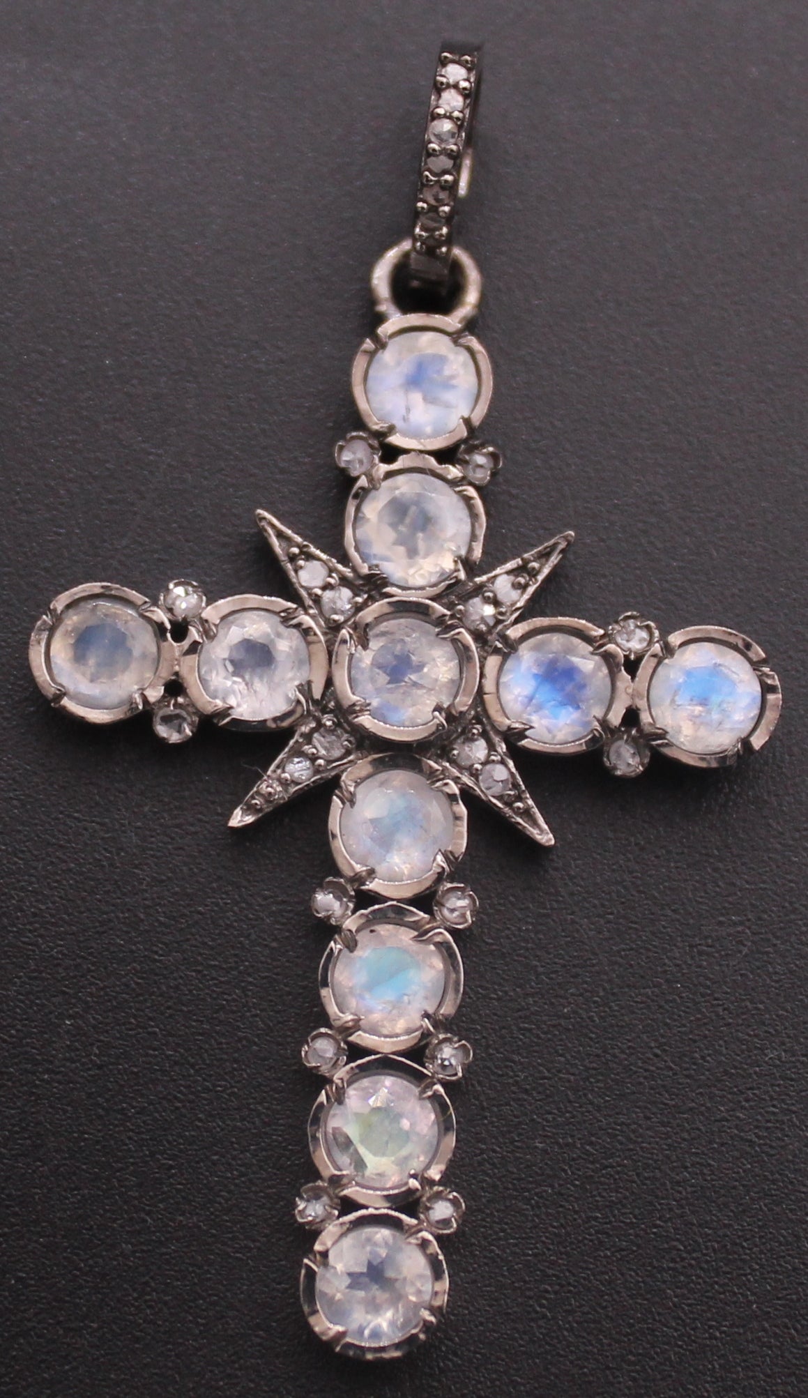 Diamond Cross and Gemstone Pendant