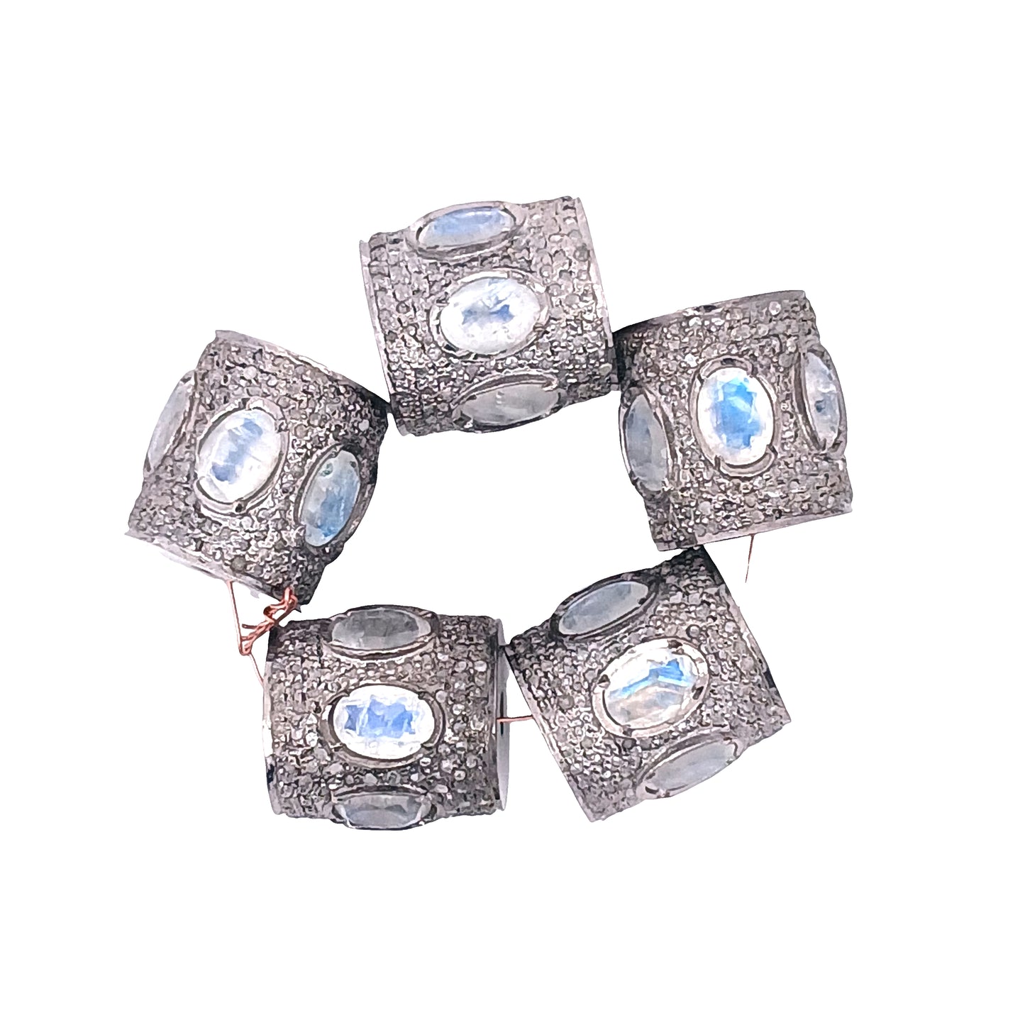 Diamond & Moonstone Bead