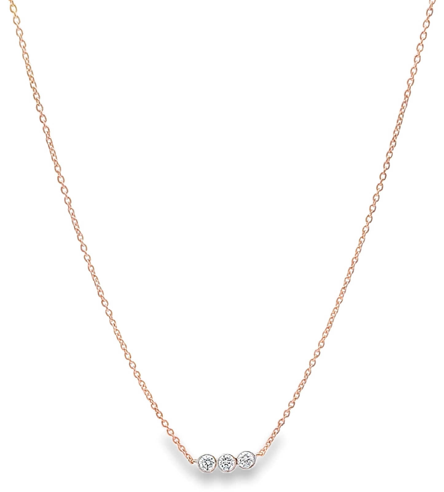 14KT 3 Pcs Diamond Gold Chain