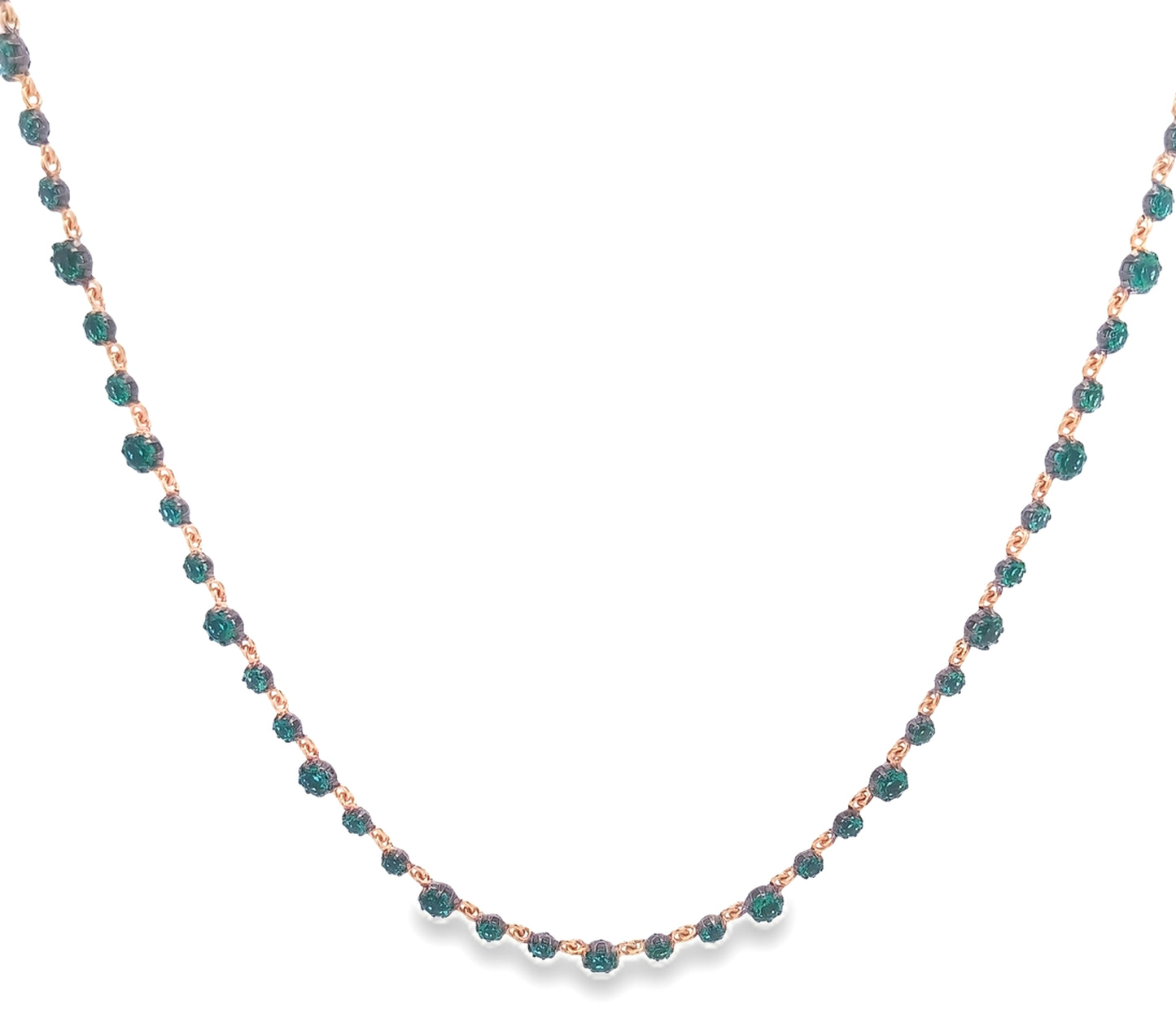 Emerald Gemstone Chain Necklace