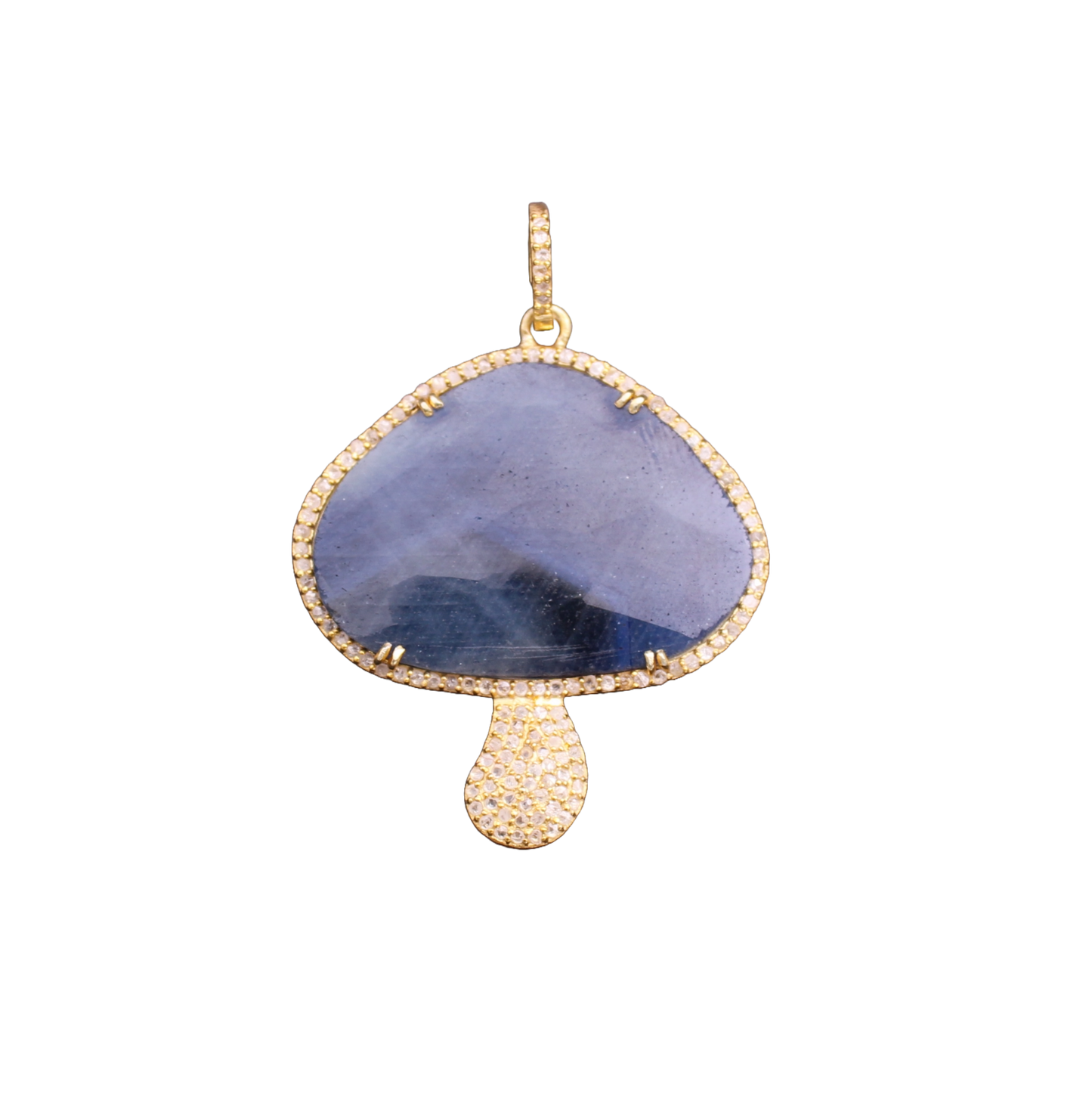Mushroom Diamond and Gemstone Pendant