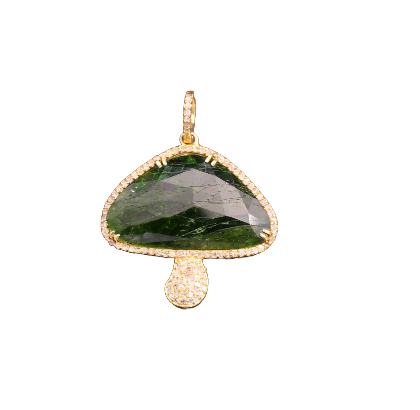 Mushroom Diamond and Gemstone Pendant