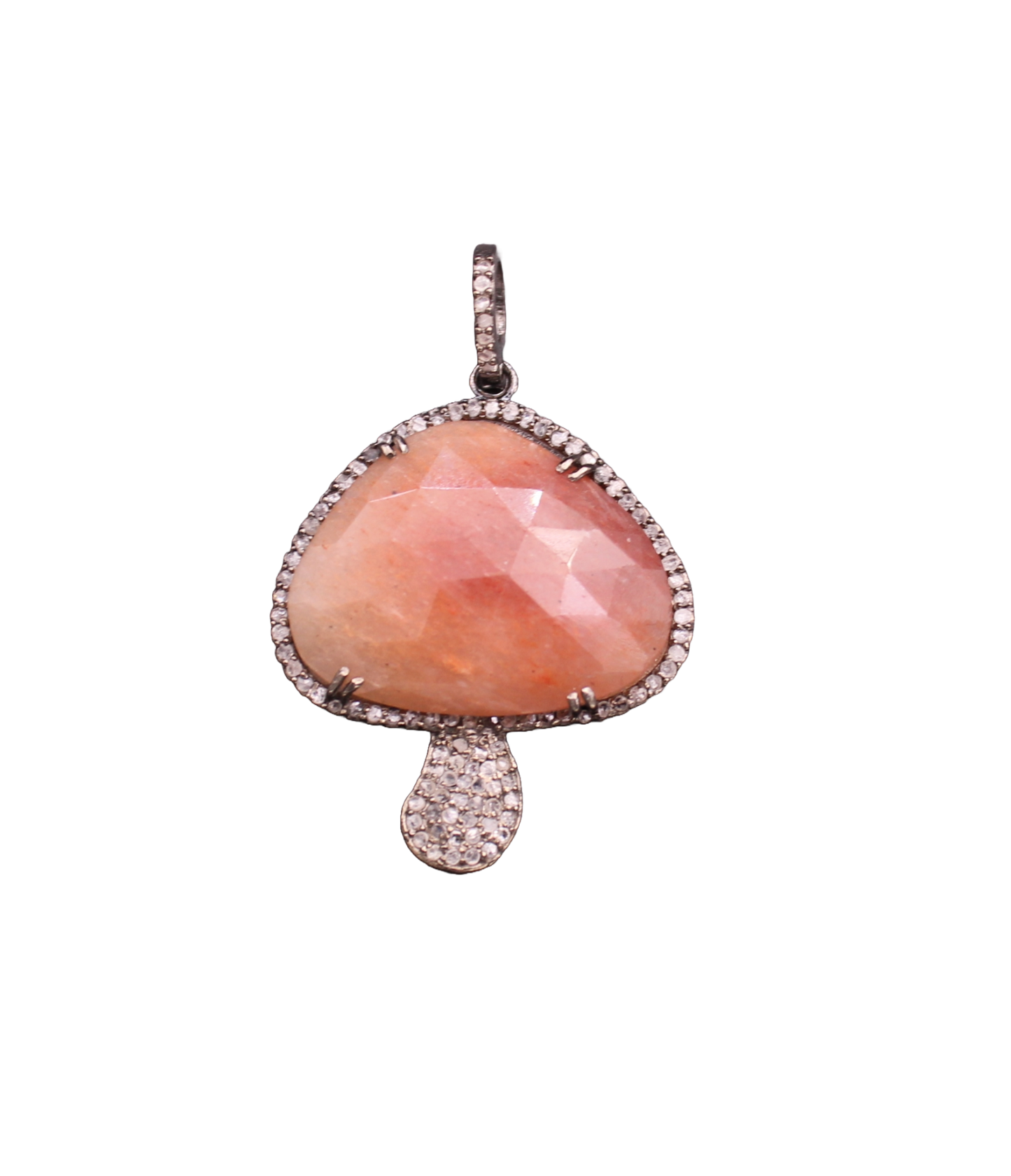 Mushroom Diamond and Gemstone Pendant