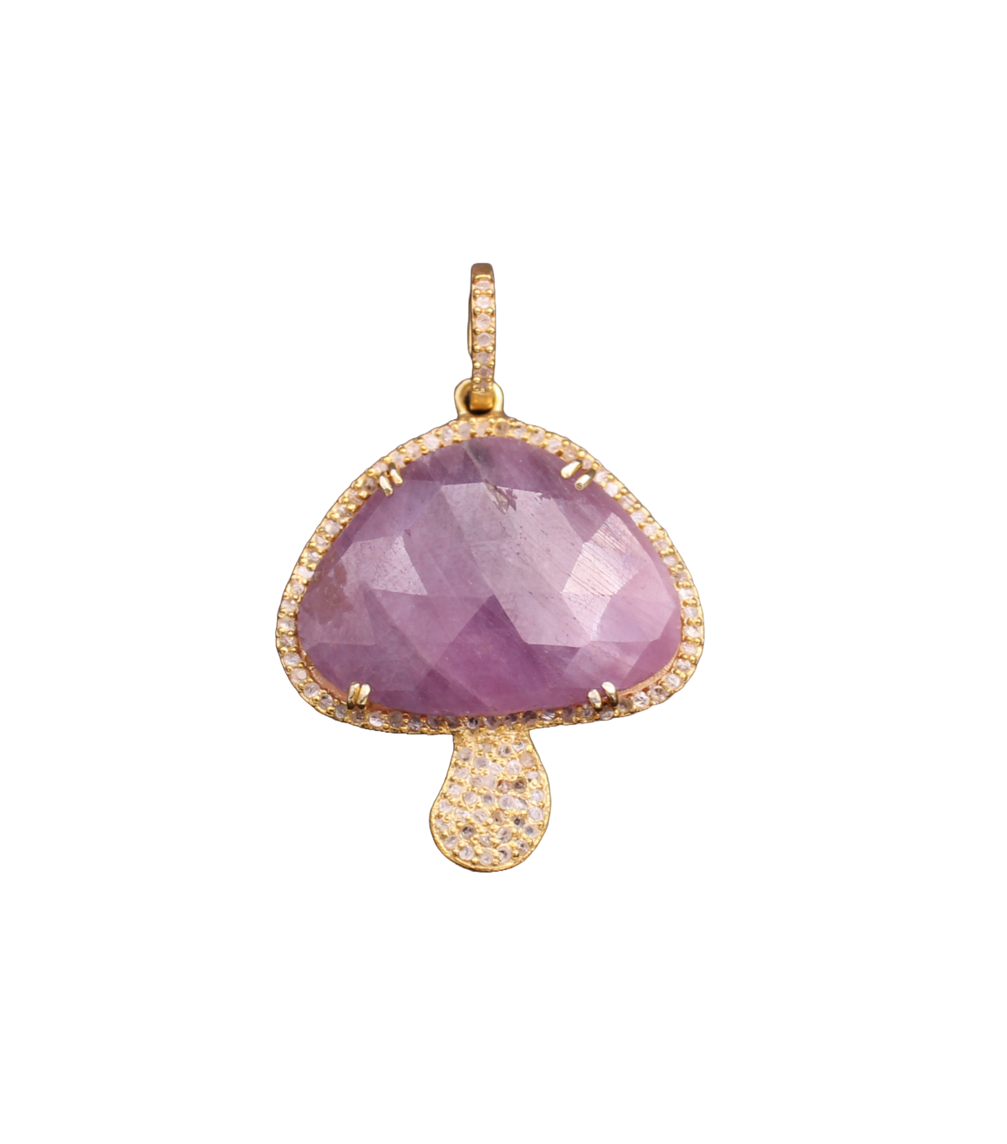 Mushroom Diamond and Gemstone Pendant