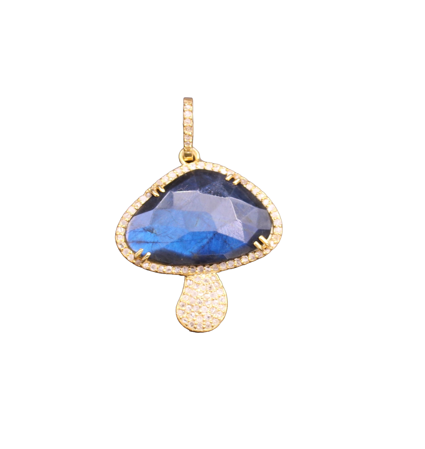 Mushroom Diamond and Gemstone Pendant