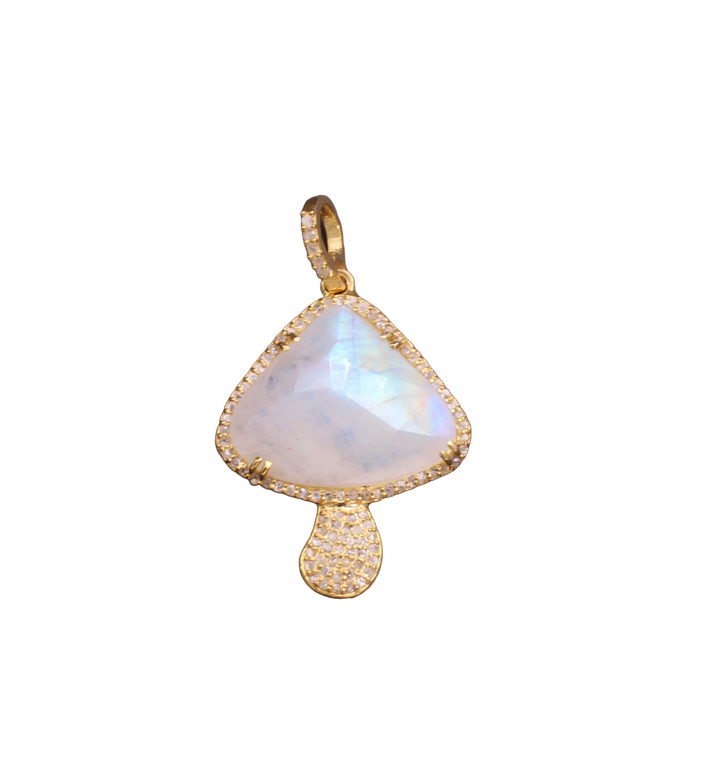 Mushroom Diamond and Gemstone Pendant