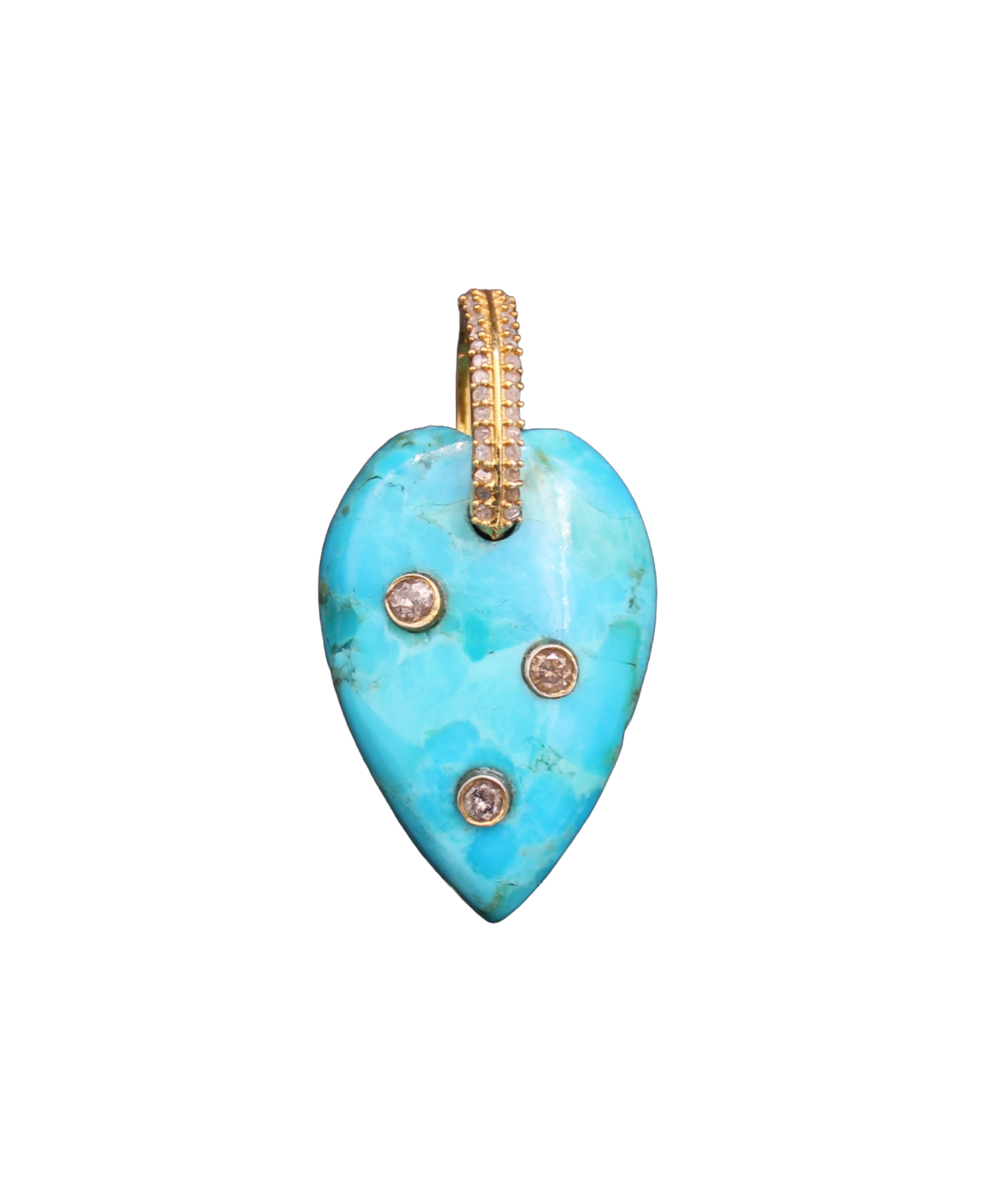 Heart Diamond and Gemstone Pendant