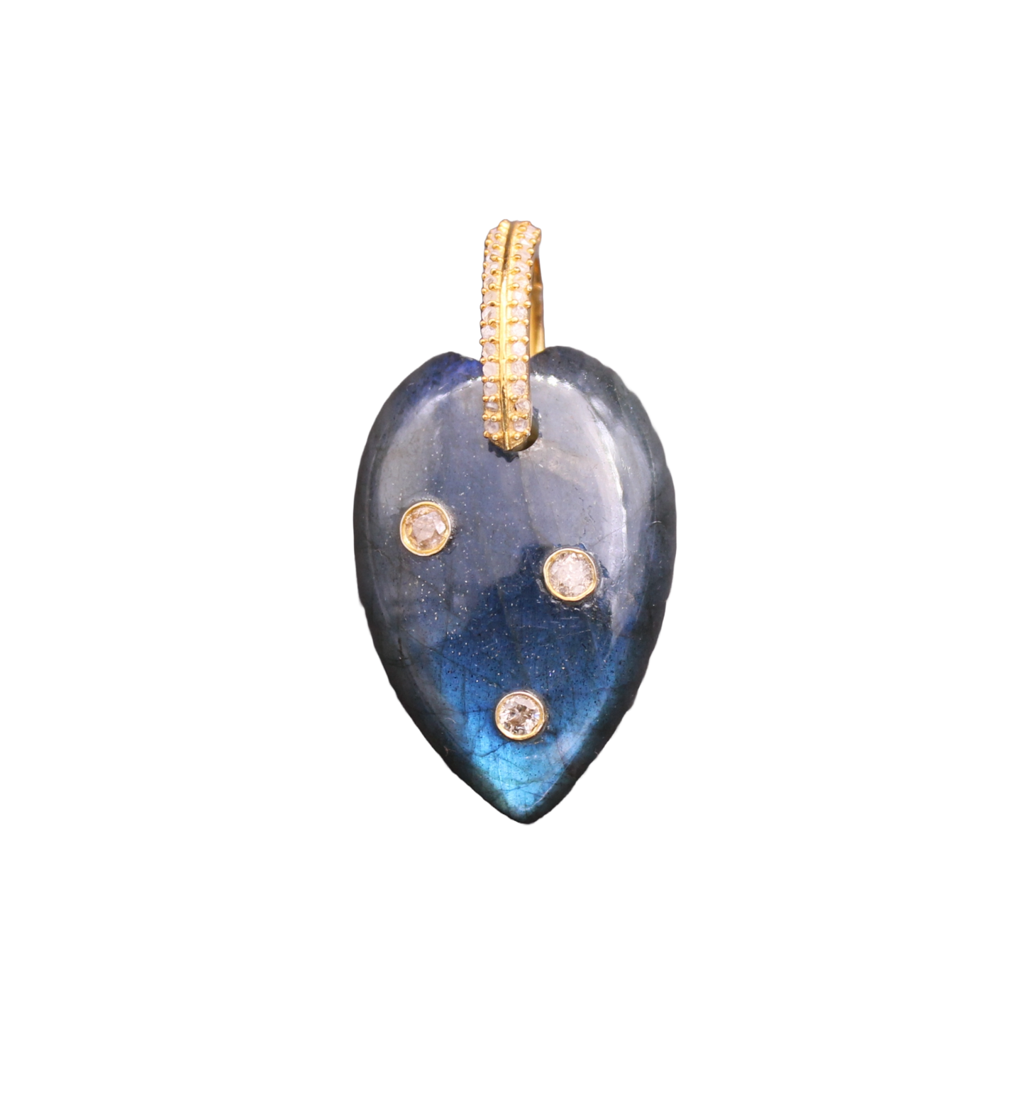 Heart Diamond and Gemstone Pendant