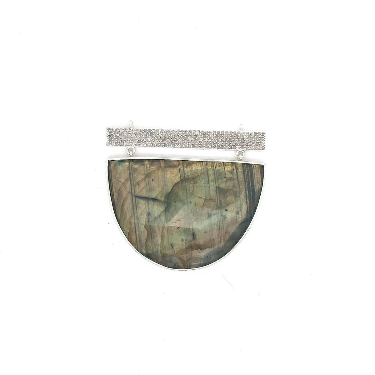 Diamond & Labradorite Pendant
