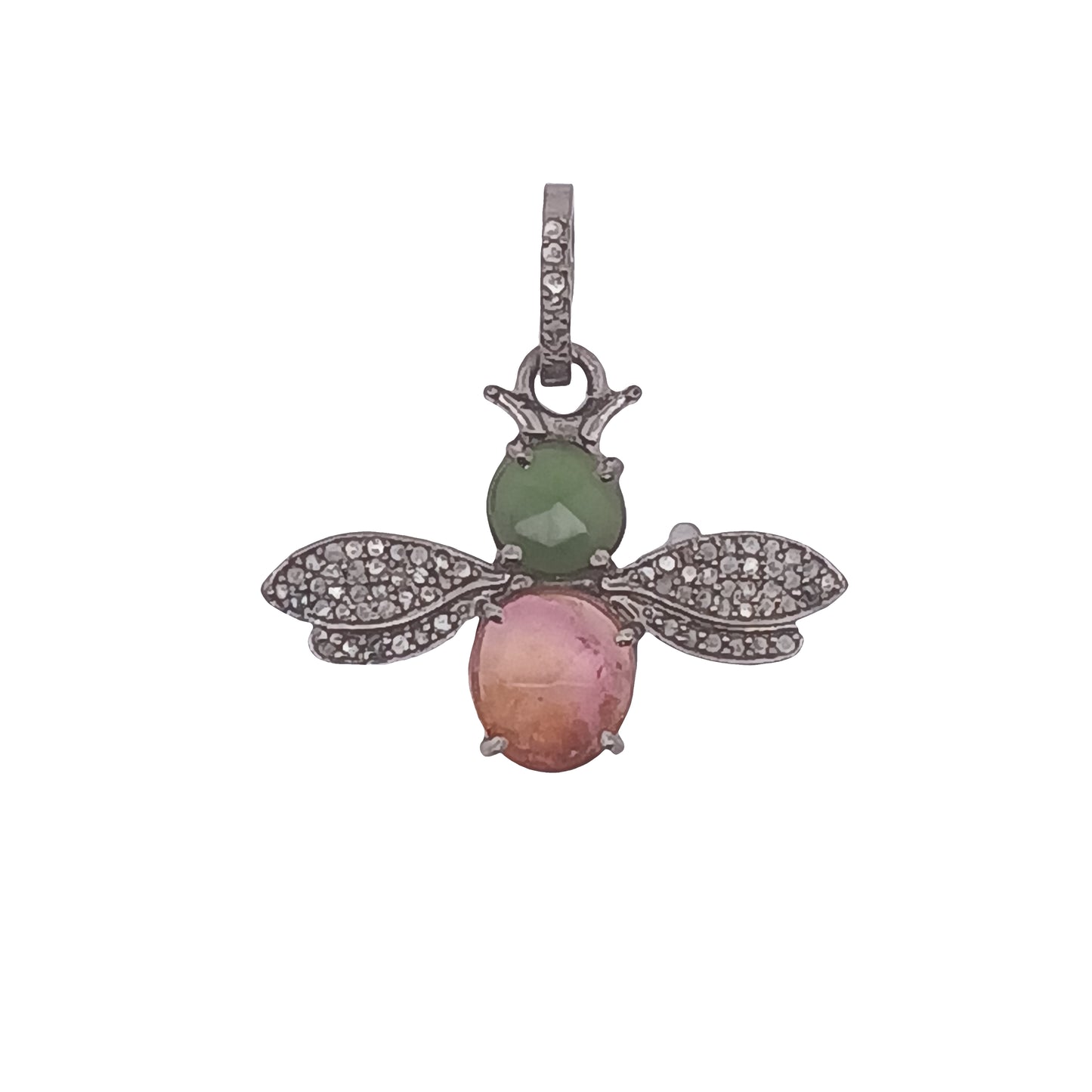 Diamond and Opal & Multi Sapphire Small Bee Charm