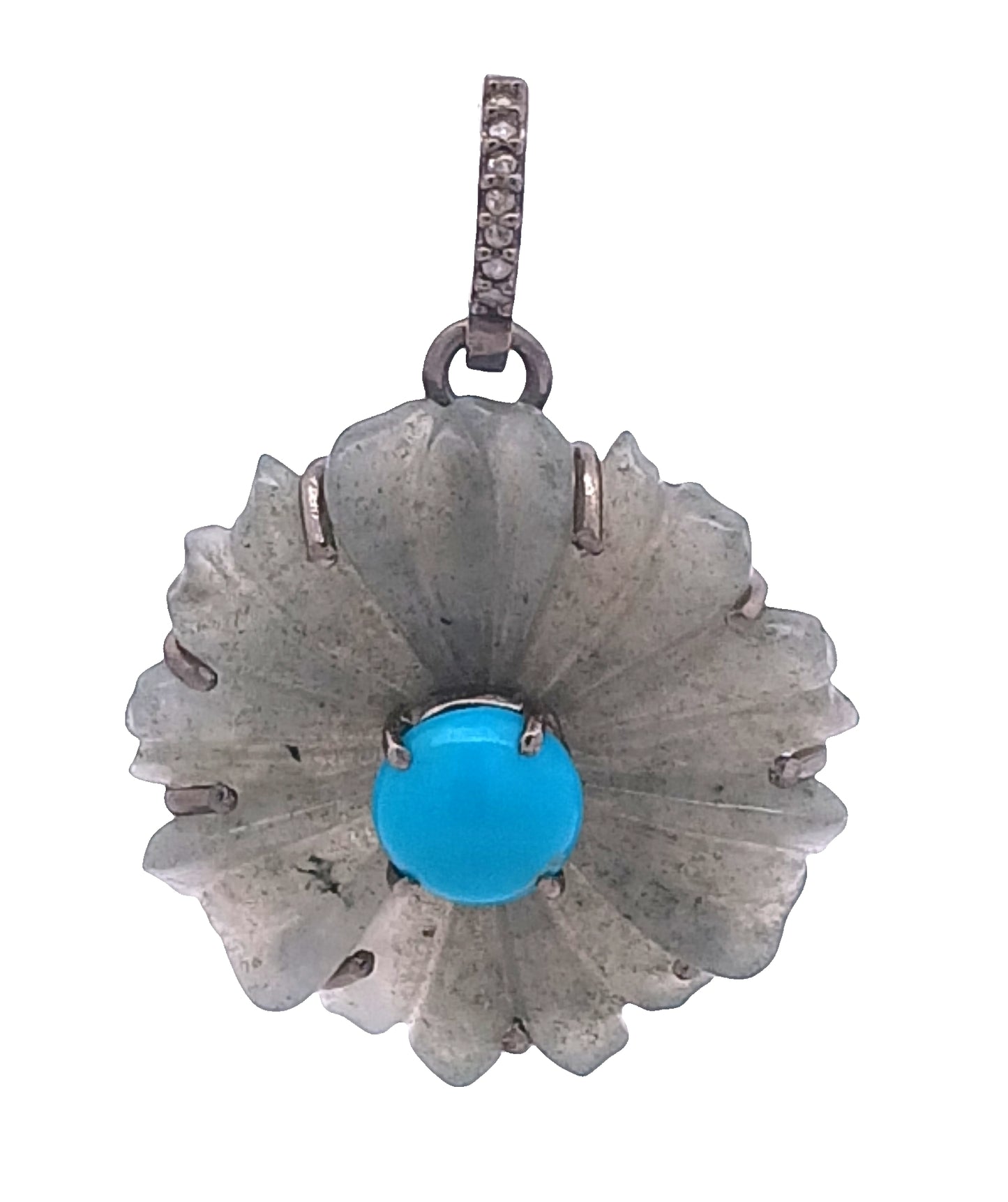DIAMOND FLOWER STONE PENDANT