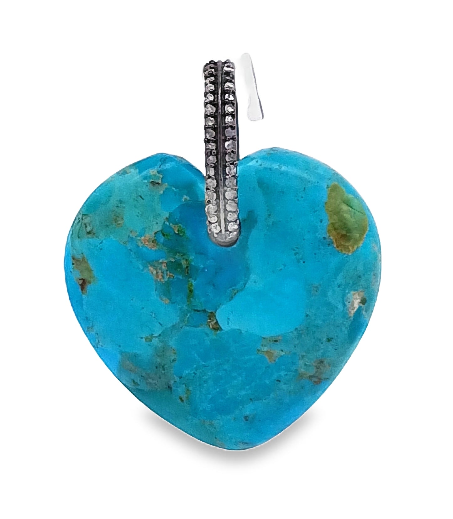 Diamond & Turquoise Heart Pendant