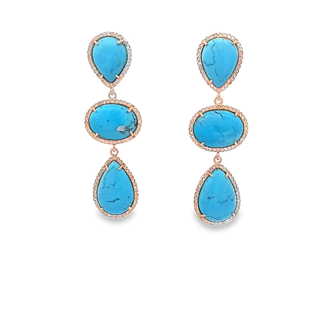 Diamond & Turquoise Earring