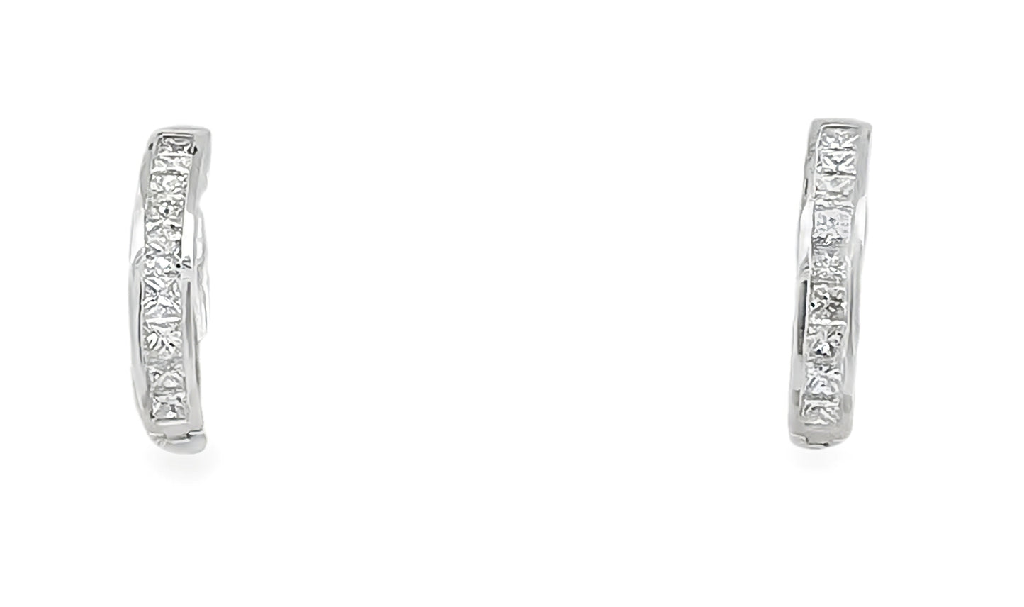 14KT Diamond Hoop Gold Earring
