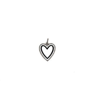 Heart Design Diamond and Meena Pendant