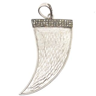 Silver Horn Diamond Pendant