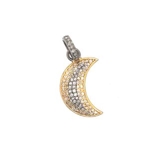 Moon Design all Diamond Pendant
