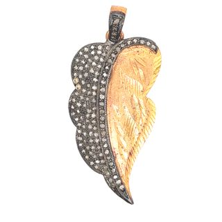 Leave Silver Diamond Pendant