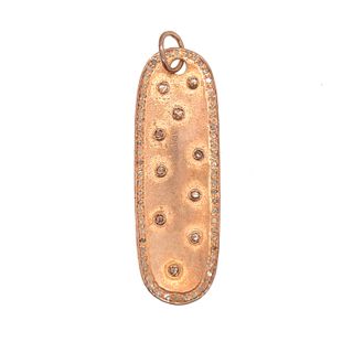 Dog Tag Silver Diamond Pendant