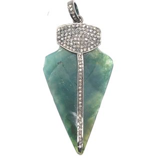 Green Stone Diamond Pendant