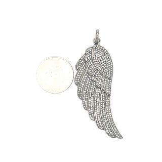 Wing Design All Diamond Pendant