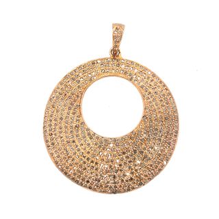 Round All Diamond Pendant