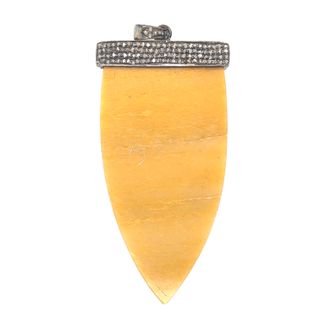 Agate Shape Diamond and Stone Pendant