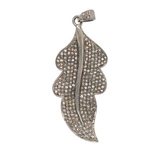 Leave Design All Diamond Pendant