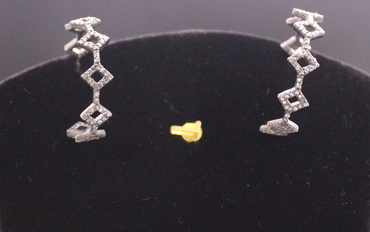 Silver Diamond Earring