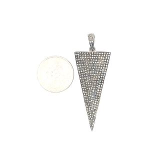 Triangle Design All Diamond Pendant