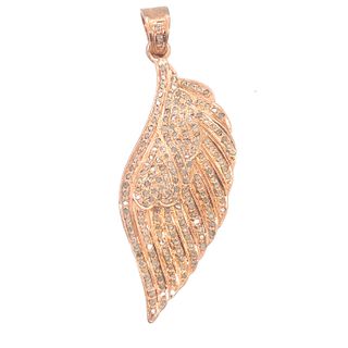 Wing Design All Diamond Pendant
