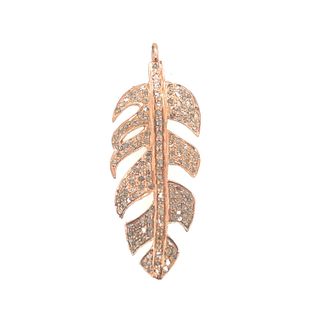 Leave Design Pendant with All Diamond