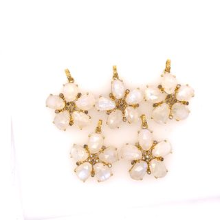 Flower Diamond and Gemstone Pendant