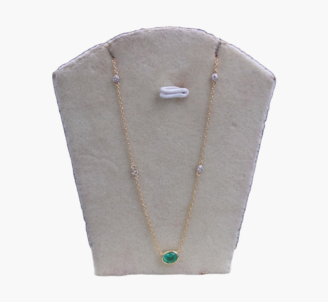 Gold Chain Diamond and Emerald