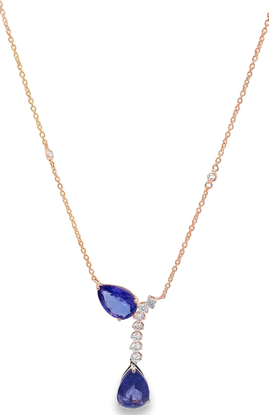 14kt Gold Diamond and Gemstone Necklace