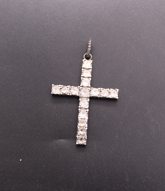 Cross Diamond & Polki Pendant