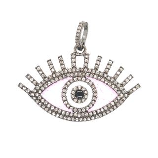 Evil Eye Design Diamond Meena Pendant