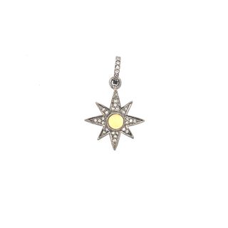 Star Diamond and Gemstone Pendant