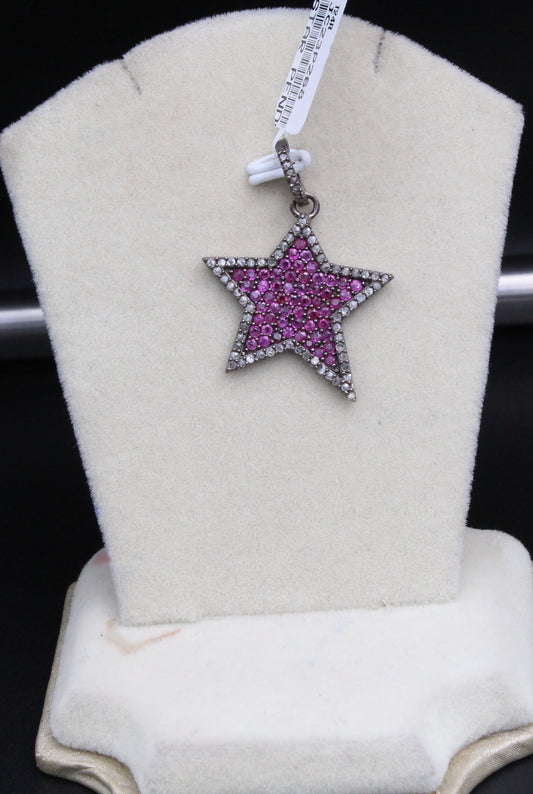 Star Diamond Ruby Pendant