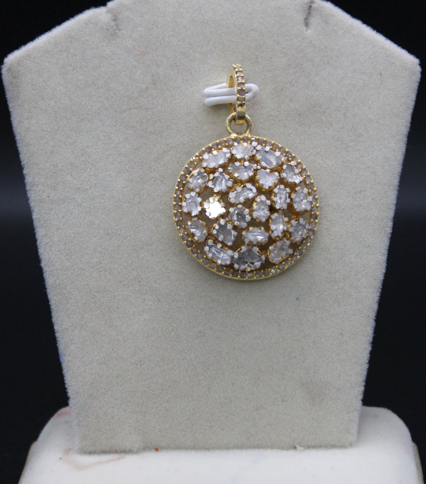 Round Diamond Polki Pendant