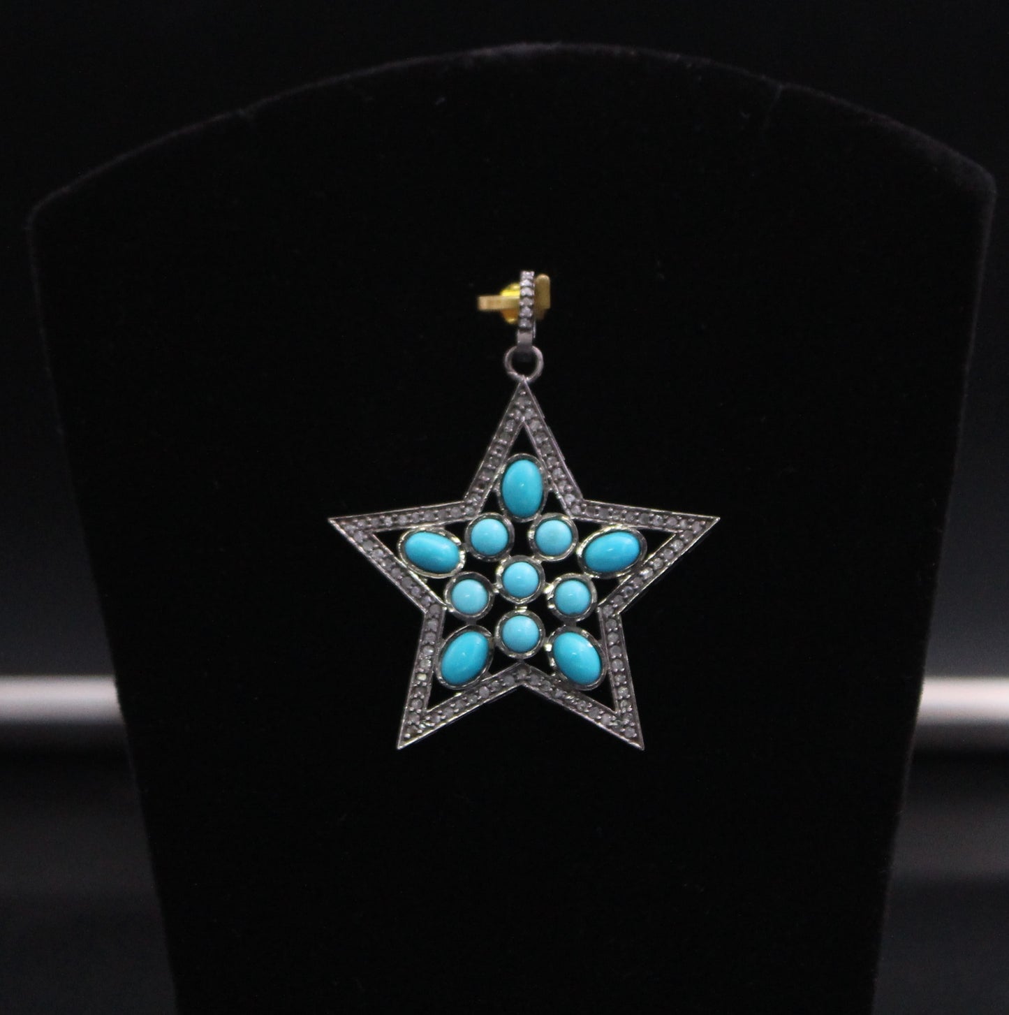 Star Diamond & Turquoise Pendant