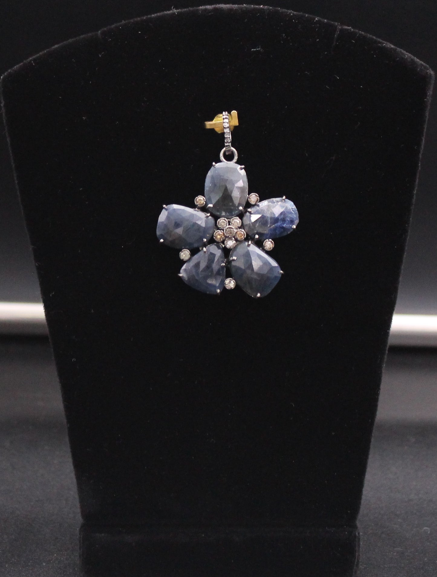 Flower Diamond & Gemstones Pendant