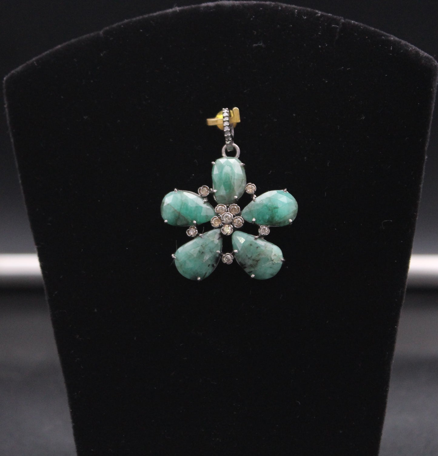 Flower Diamond & Gemstones Pendant