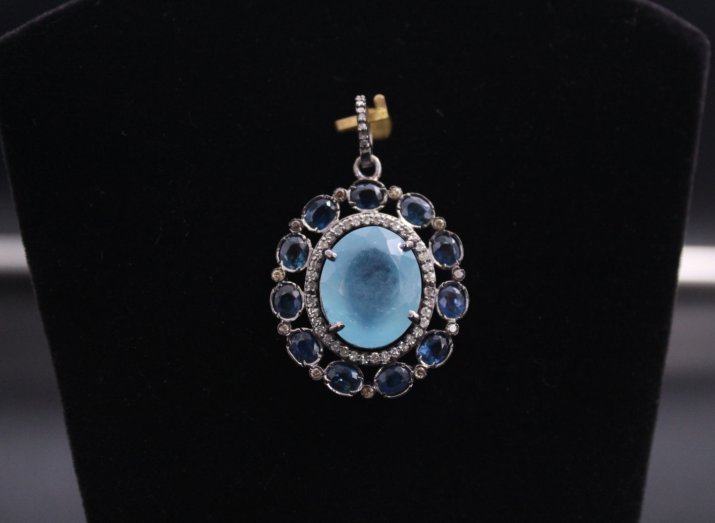 Flower Diamond & Gemstone Pendant