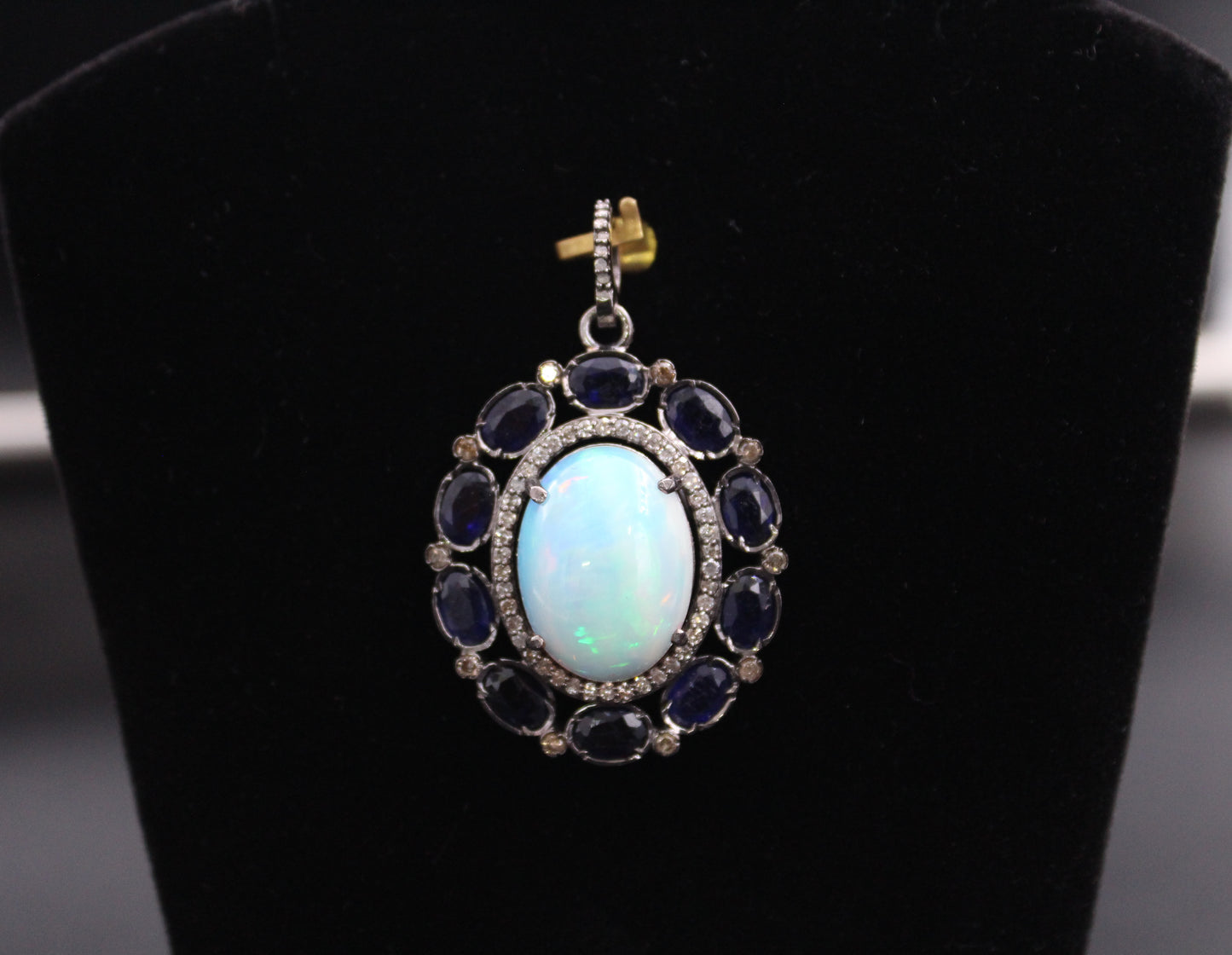 Flower Diamond & Gemstone Pendant