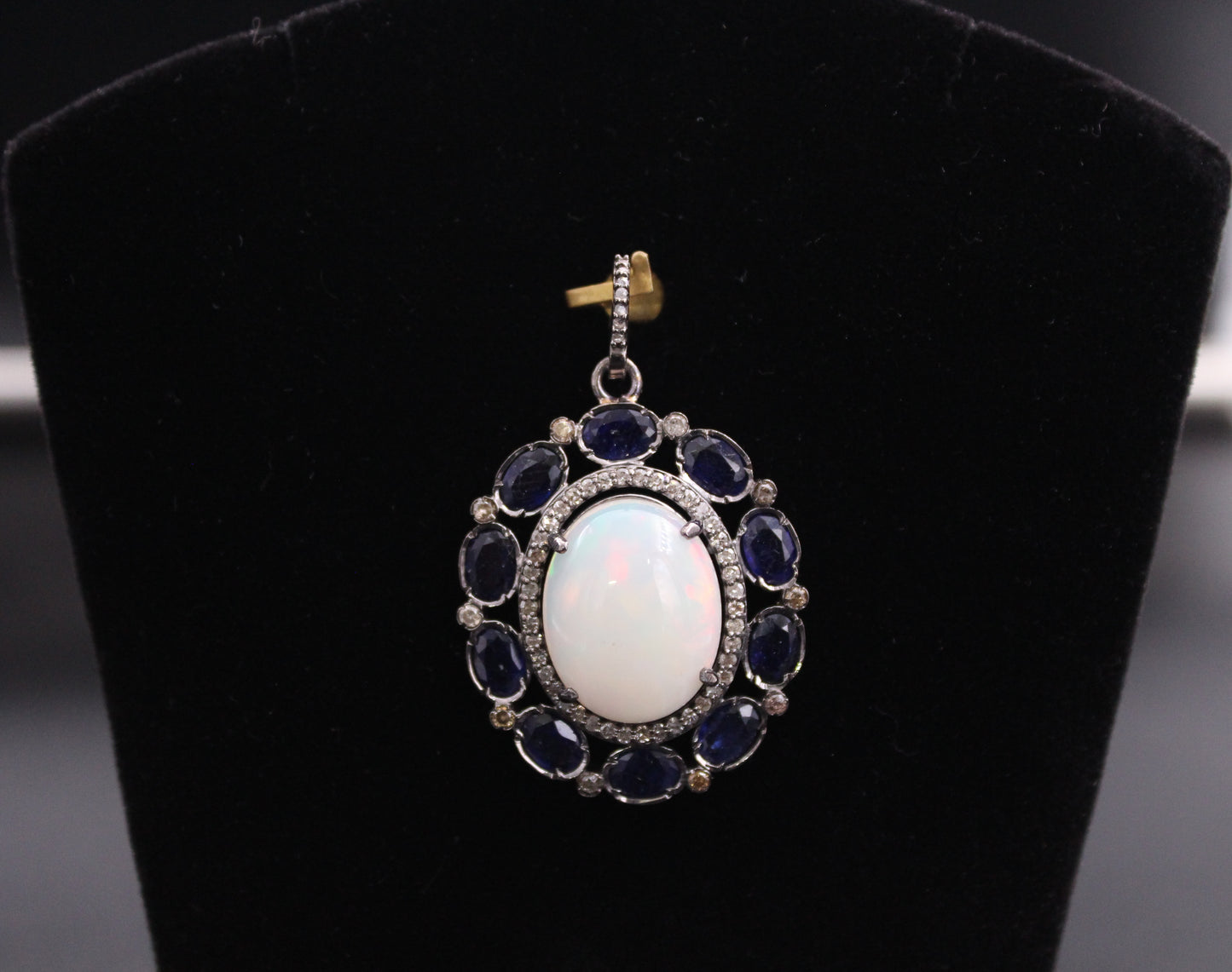 Flower Diamond & Gemstone Pendant