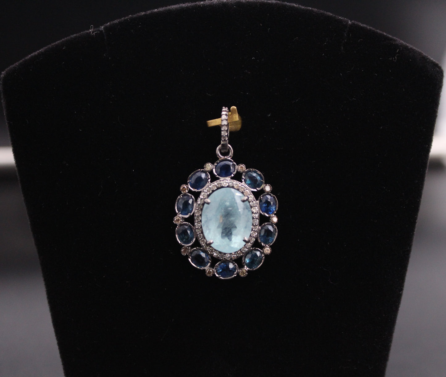 Flower Diamond & Gemstone Pendant