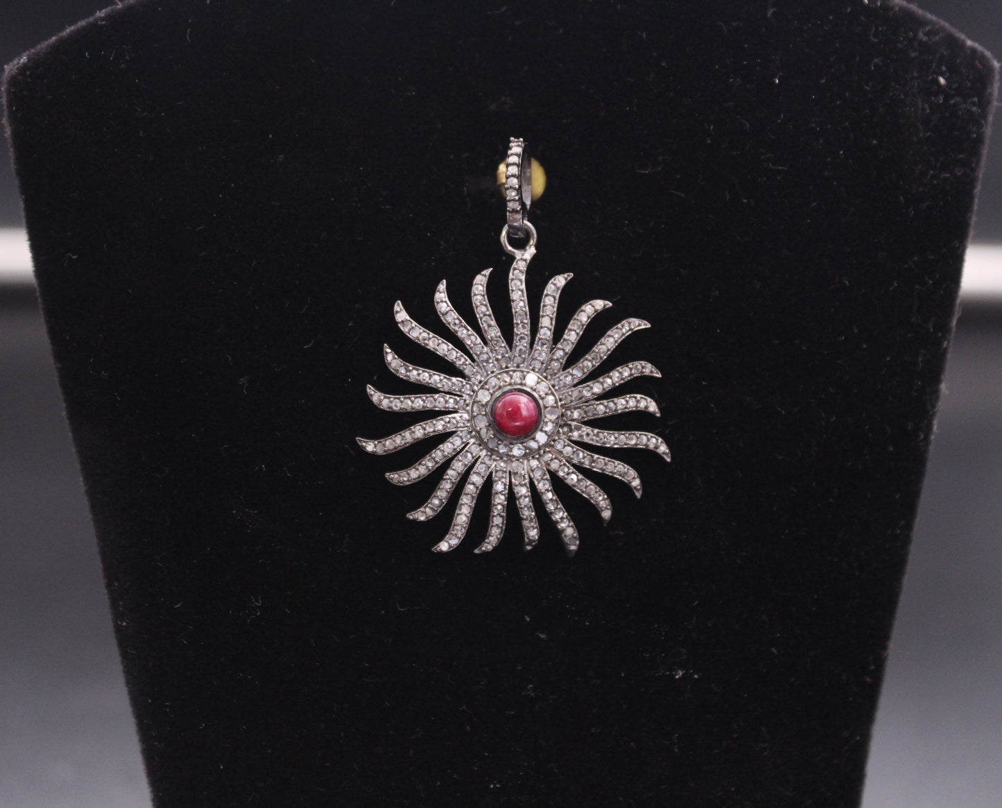 Sun Diamond & Gemstone Pendant