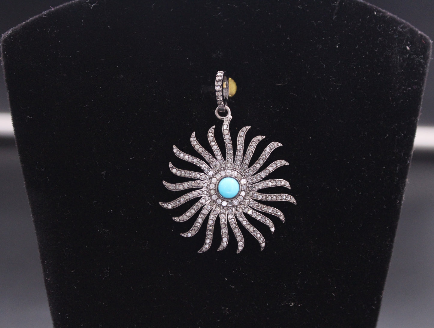 Sun Diamond & Gemstone Pendant